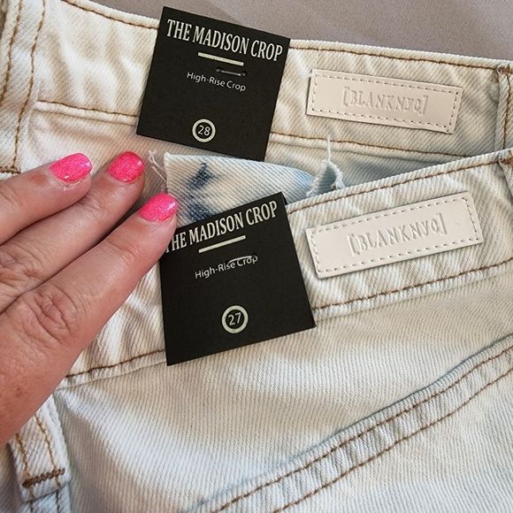 Revolve x Blank NYC Madison crop tie dye‎ high rise boho jeans size 27, 29 New - Picture 11 of 13